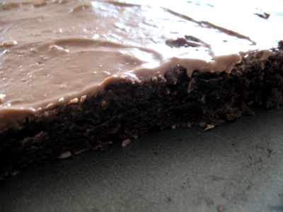 Chokladkaka med nougattäcke Chokladkaka med nougattäcke