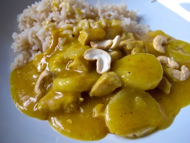 Kycklinggryta med banan och nötter Kycklinggryta med banan och nötter