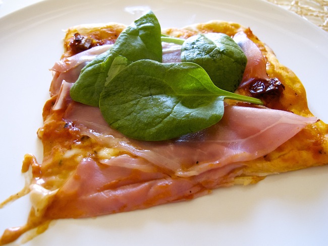 Pizza med parmaskinka Pizza med parmaskinka