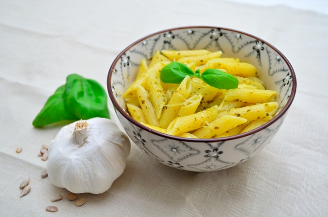 Pasta med pesto Pasta med pesto