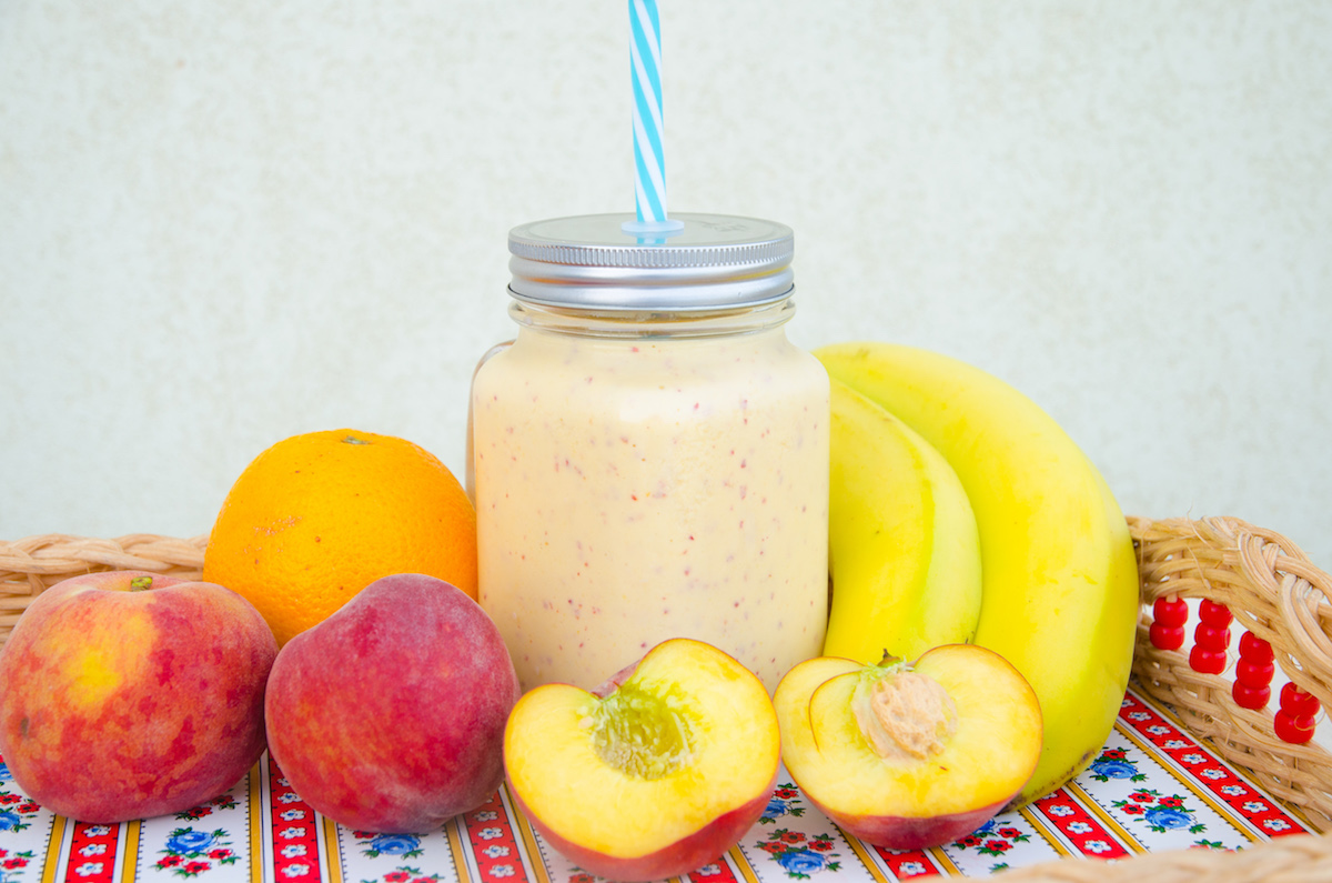 Mangosmoothie med persika Mangosmoothie med persika