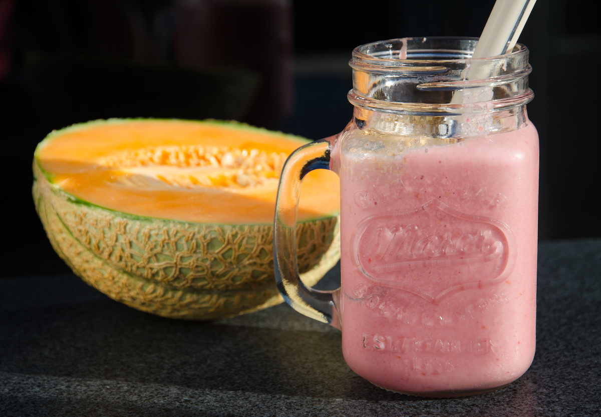 Melonsmoothie med hallon Melonsmoothie med hallon