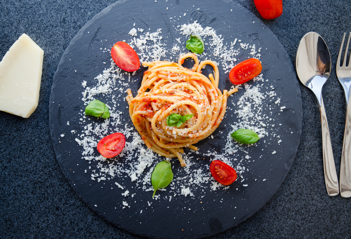 Pasta med italiensk tomatsås Pasta med italiensk tomatsås