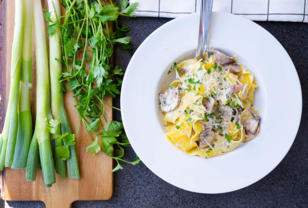 Pappardelle Svamp Bacon