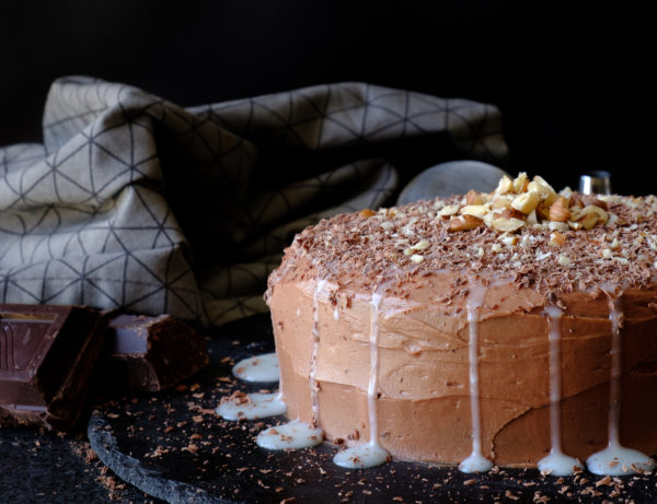 Chokladtårta med vit chokladganache